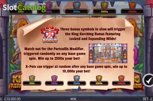 Bildschirm2. King Kerching slot