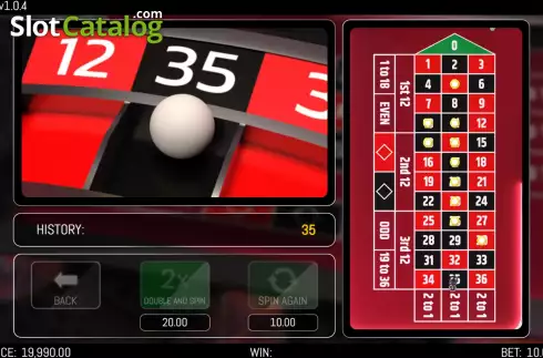 Game screen 4. Roulette (HungryBear) slot