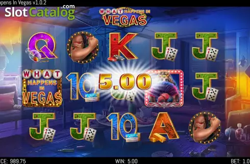 Win screen 2. What Happens in Vegas slot