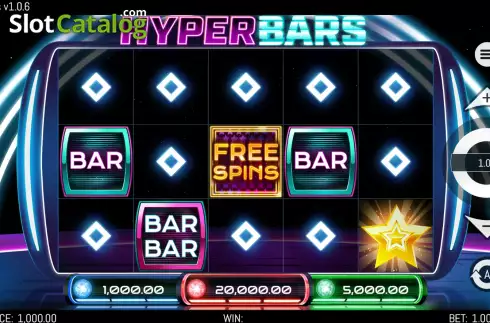 Game screen. Hyper Bars slot