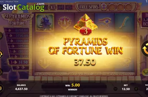 Bildschirm7. 9 Pyramids of Fortune slot