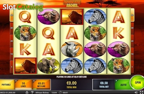 Reel Screen. African Riches slot