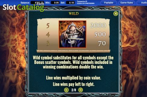 Paytable 2. Crazy Wizard slot