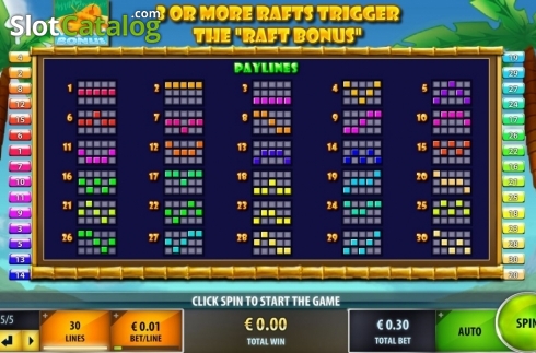 Paylines. Island Quest slot