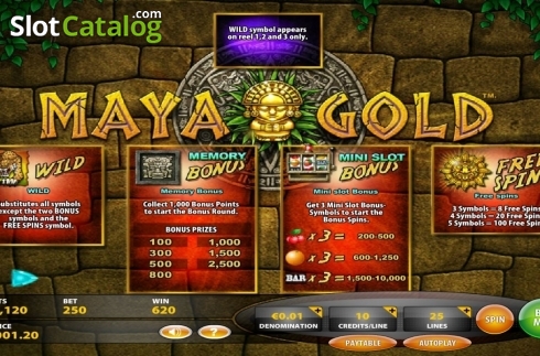 Pantalla6. Maya Gold (IGT) Tragamonedas 