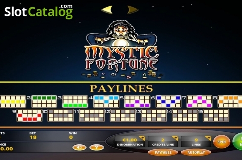 Paylines. Mystic Fortune (IGT) slot