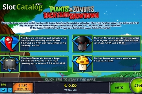 Info 2. Plants vs Zombies: Backyard Showdown slot