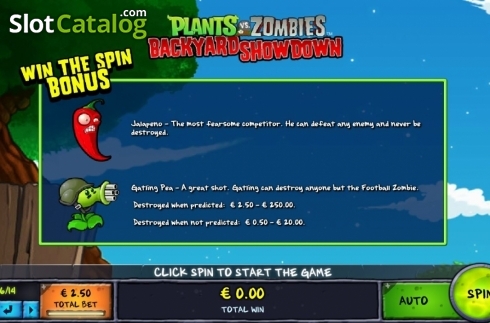 Info 5. Plants vs Zombies: Backyard Showdown slot