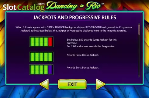 Bildschirm6. Dancing in Rio slot