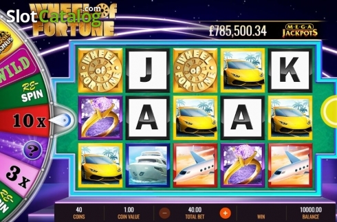 Écran3. Mega Jackpots Wheel of Fortune on Air Machine à sous
