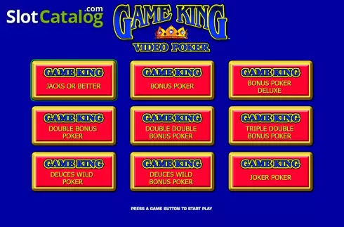 Game mode Choosing Screen. Game King Video Poker slot