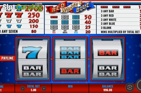 Reel Screen. Red White & Blue (IGT) slot