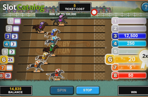 Game Screen 2. Derby Run slot