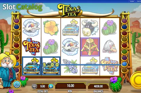 Win Screen 3. Texas Tea slot