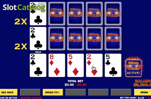 Bildschirm3. Ultimate X Poker Triple Play slot