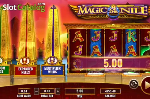Win Screen. Magic of the Nile slot