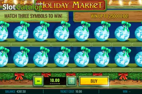 Reel screen. Holiday Market slot