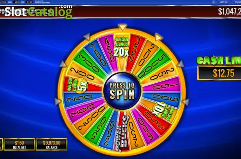 Bildschirm9. PowerBucks Wheel of Fortune Shimmering Sapphires slot