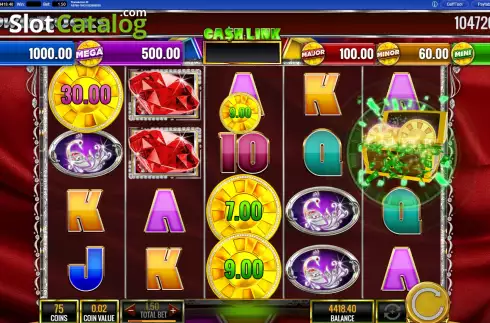 Win Screen. PowerBucks Wheel of Fortune Ruby Riches slot