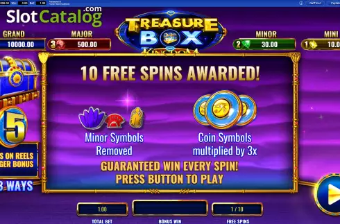 Free Spins Win Screen 2. Treasure Box Kingdom slot