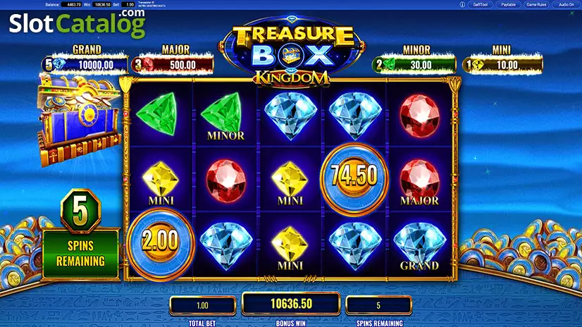Treasure Box Kingdom Hold and Respin Bonus
