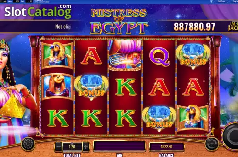 Bildschirm8. Mistress of Egypt MegaJackpots slot