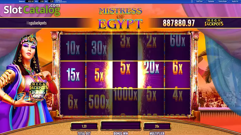 Mistress of Egypt MegaJackpots MegaJackpots Bonus Game