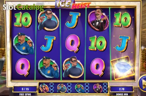 Free Spins Win Screen 3. Ice Heist slot