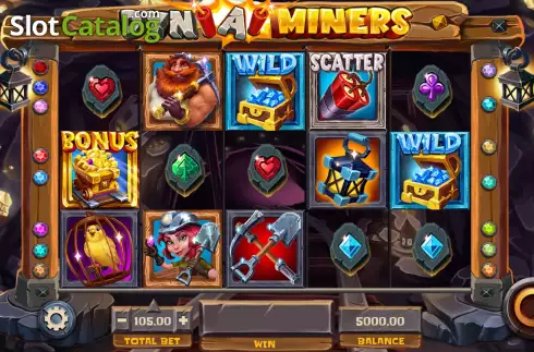 Game Screen. Dyn'A'Miners slot