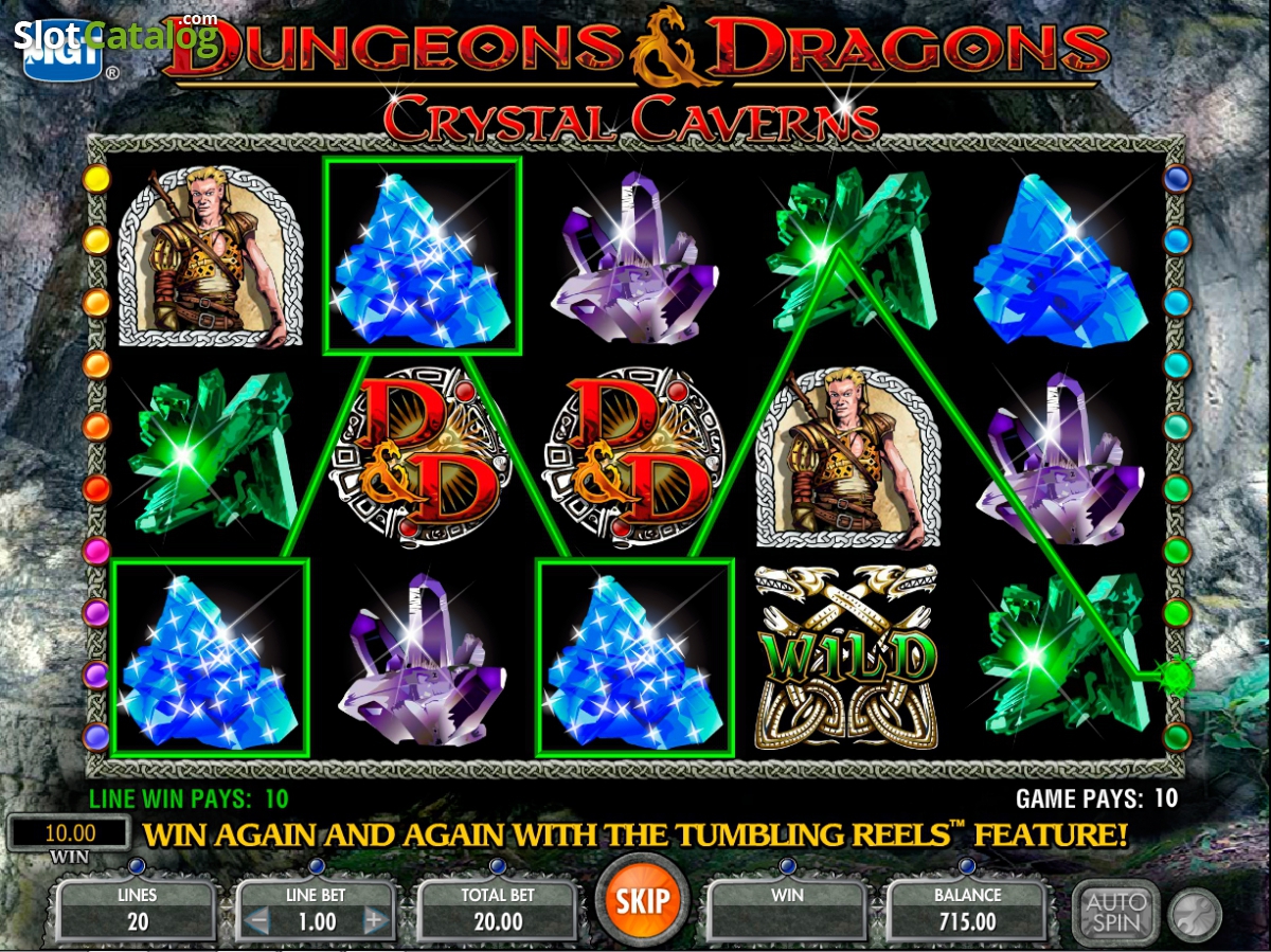 dungeons and dragons crystal caverns игровой автомат