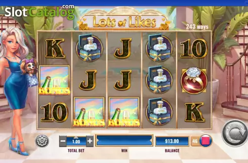 Free Spins Win Screen. Lots of Likes slot