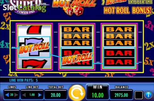 Schermo9. Super Times Pay Hot Roll slot