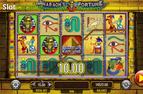 Win Screen. Pharaoh's Fortune slot