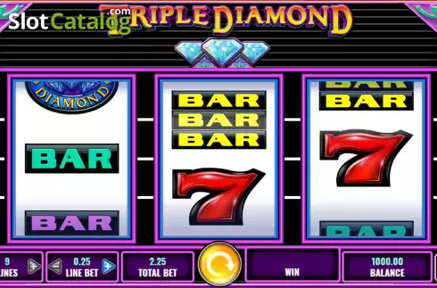 Reel Screen. Triple Diamond slot