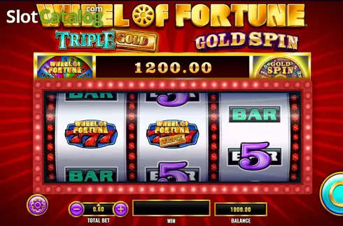 Reels screen. Wheel of Fortune Triple Gold Gold Spin slot