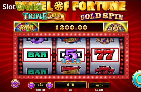 Win screen. Wheel of Fortune Triple Gold Gold Spin slot