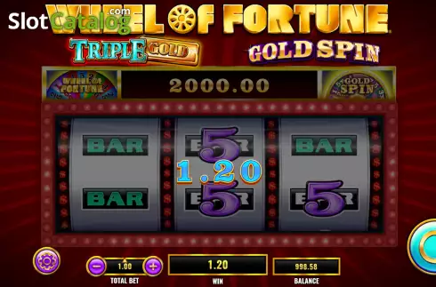 Win screen 2. Wheel of Fortune Triple Gold Gold Spin slot