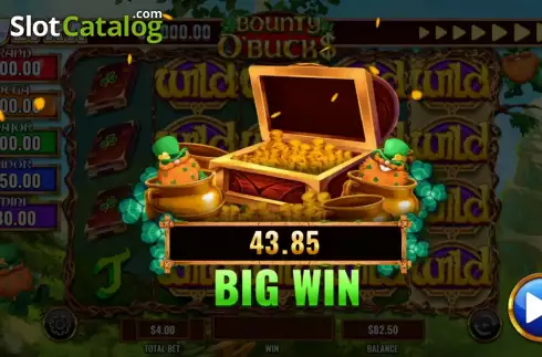 Win screen. Bounty O'Bucks slot