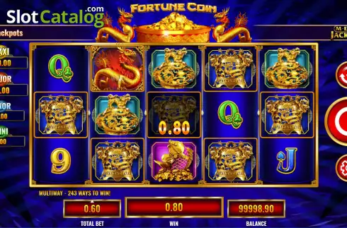 Win screen 2. Fortune Coin MegaJackpots slot
