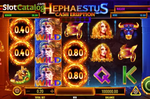 Bildschirm2. Cash Eruption Hephaestus slot