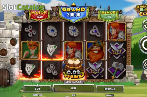 Win screen. Treasure Box Clans slot