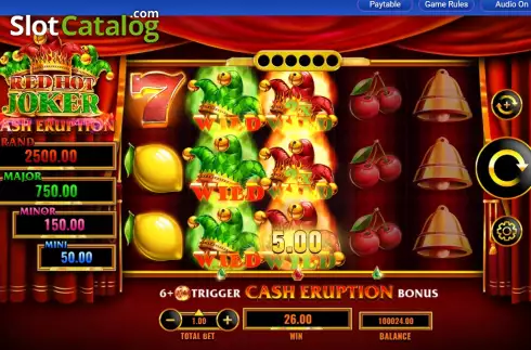 Win screen. Cash Eruption Red Hot Joker slot