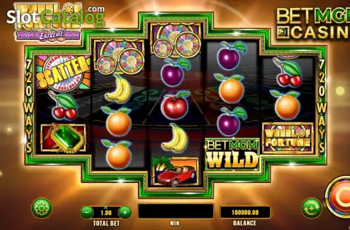 Game screen. Wheel of Fortune Triple Extreme Spin BetMGM slot