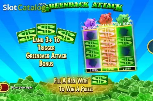Schermo2. Greenback Attack slot