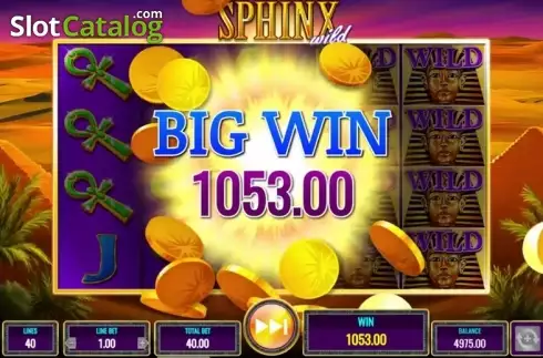 Win Screen. Sphinx Wild slot