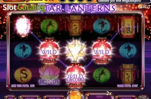 スクリーン2. Mega Jackpots Star Lanterns カジノスロット