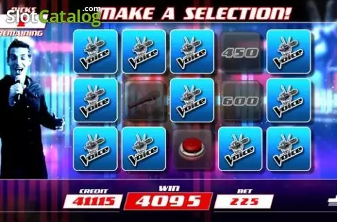 Bonus Game screen. The Voice Video Slots slot