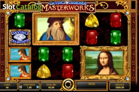 Captura de tela2. Da Vinci Diamonds Masterworks slot