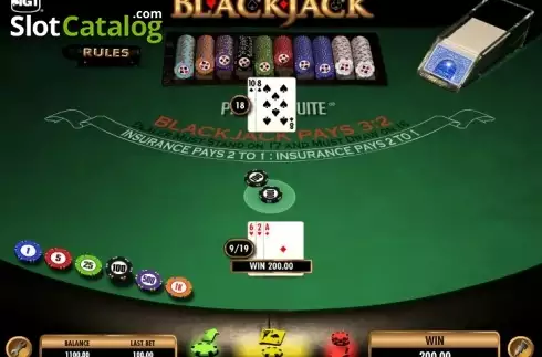 Win Screen. Blackjack (IGT) slot