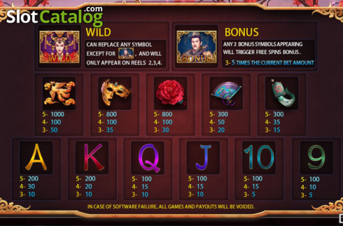 Paytable screen 1. China Empress (Iconic Gaming) slot